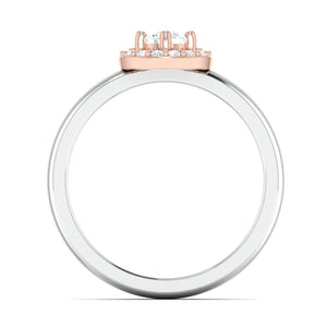 20 Pointer Halo Diamond Solitaire Platinum Engagement Ring JL PT 582