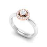 Load image into Gallery viewer, 20 Pointer Halo Diamond Solitaire Platinum Engagement Ring JL PT 582   Jewelove.US
