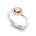 Load image into Gallery viewer, 20 Pointer Halo Diamond Solitaire Platinum Engagement Ring JL PT 582
