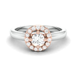 Load image into Gallery viewer, 20 Pointer Halo Diamond Solitaire Platinum Engagement Ring JL PT 582   Jewelove.US
