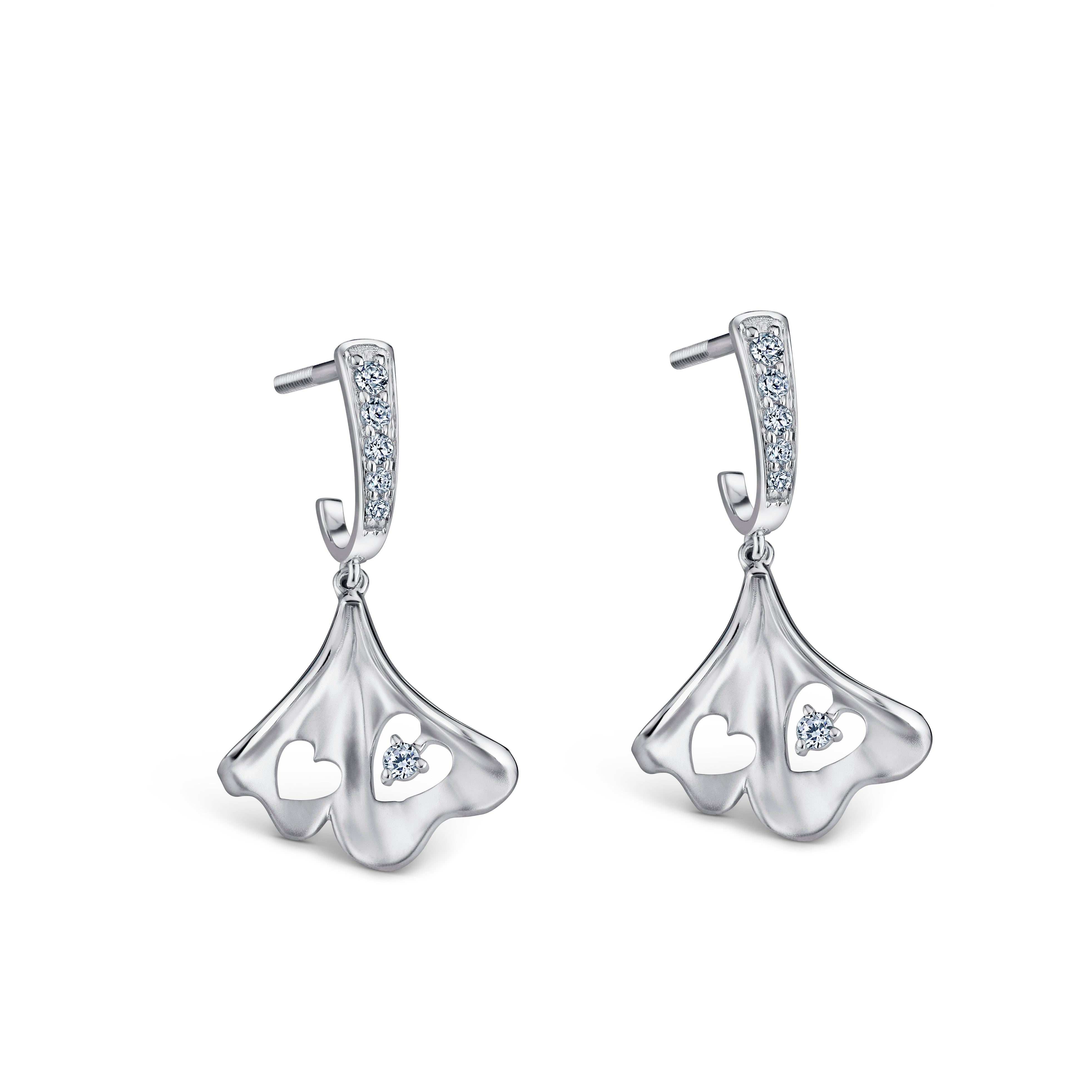 Platinum Earrings with Diamonds for Women JL PT E 222  VVS-GH Jewelove.US