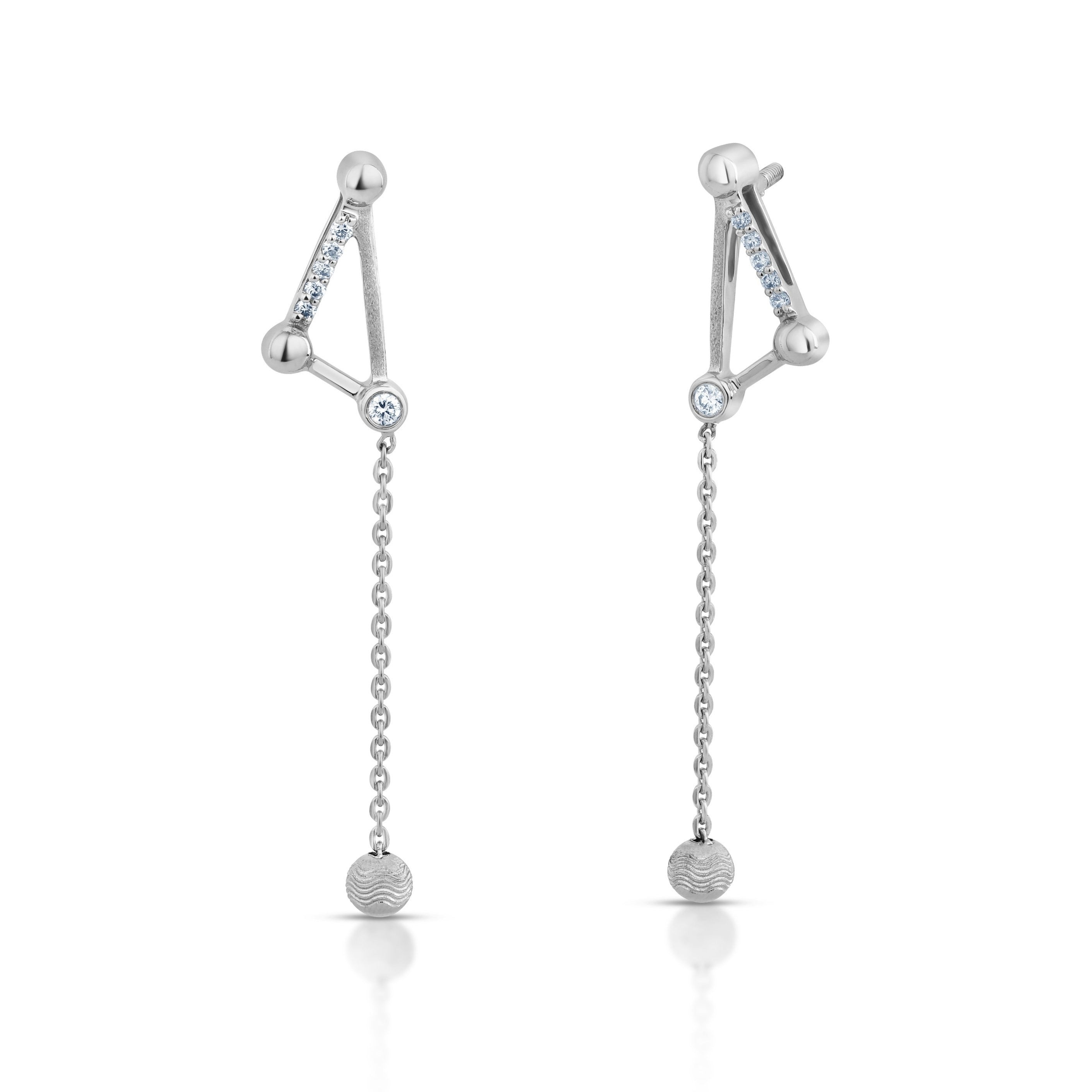 Evara Platinum Diamonds Earrings for Women JL PT E 266   Jewelove.US