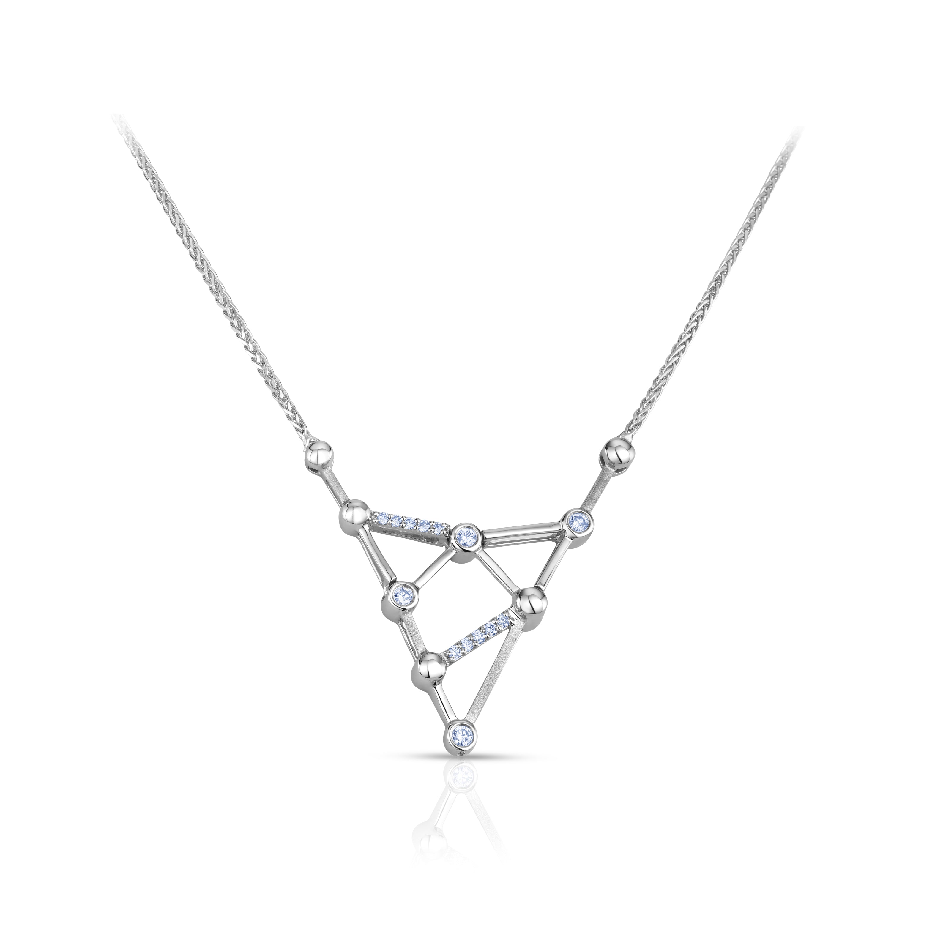 Evara Platinum Necklace with Diamonds for Women JL PT N 188   Jewelove.US