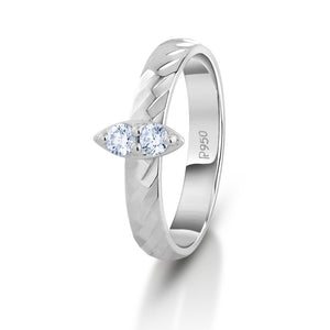 Evara Platinum Diamond Ring for Women JL PT 1086   Jewelove