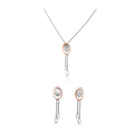 Load image into Gallery viewer, Evara Platinum &amp; Rose Gold Pendant Set JL PT P E 259   Jewelove.US
