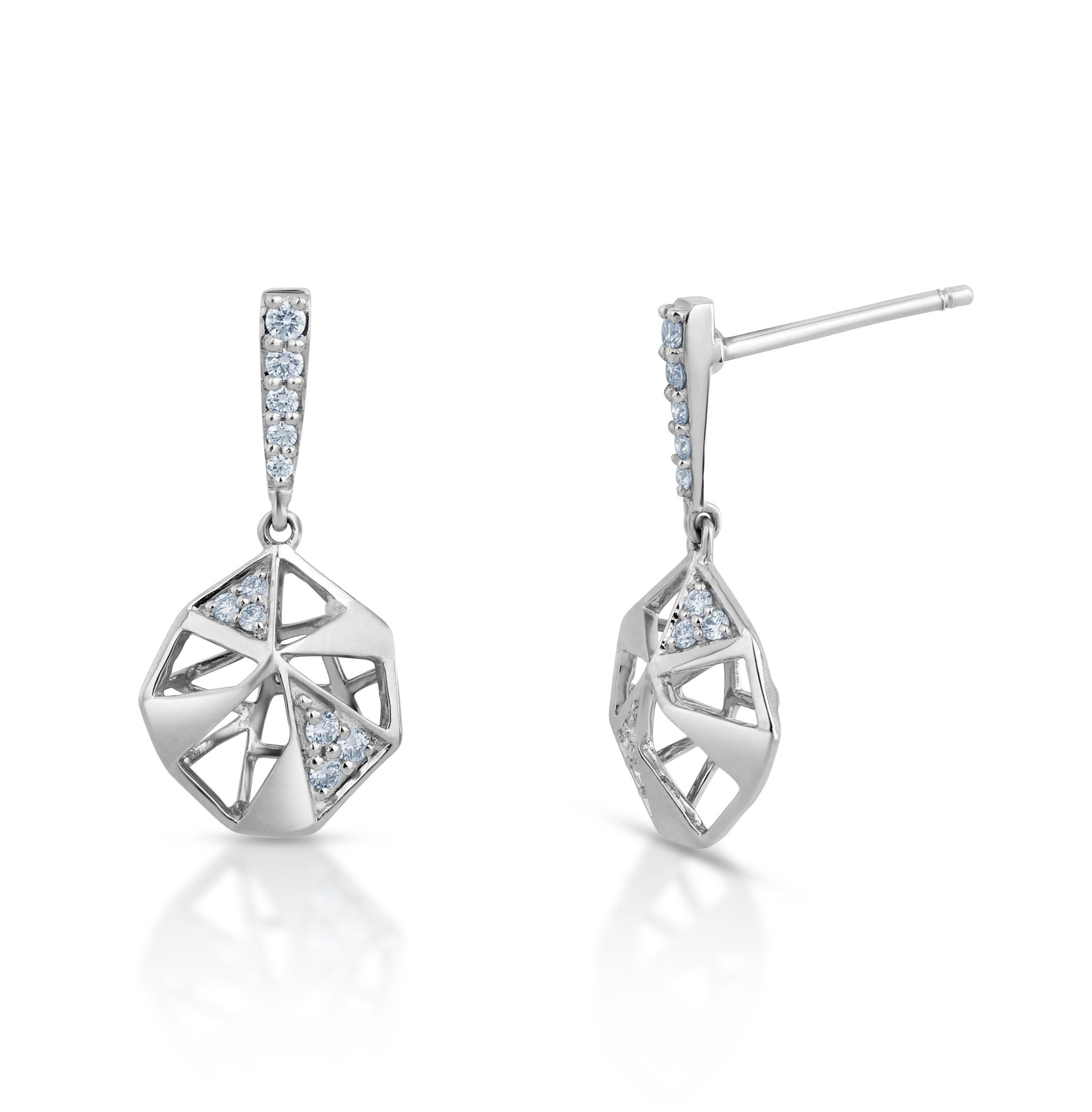 Evara Platinum Diamonds Earrings for Women JL PT E 267  VVS-GH Jewelove.US