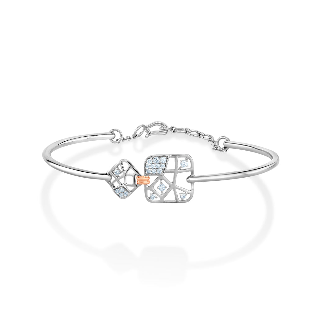 Platinum Evara | Rose Gold Diamonds Bracelet for Women JL PTB 827  VVS-GH Jewelove.US