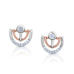 Load image into Gallery viewer, Evara Platinum Rose Gold Diamonds Earrings for Women JL PT E 263  VVS-GH Jewelove.US
