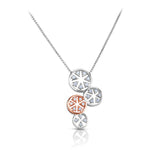 Load image into Gallery viewer, Evara Platinum Rose Gold Necklace with Diamonds for Women JL PT N 185   Jewelove.US
