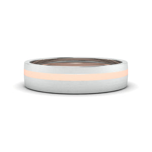 Platinum Ring with a Rose Gold Streak JL PT 1003