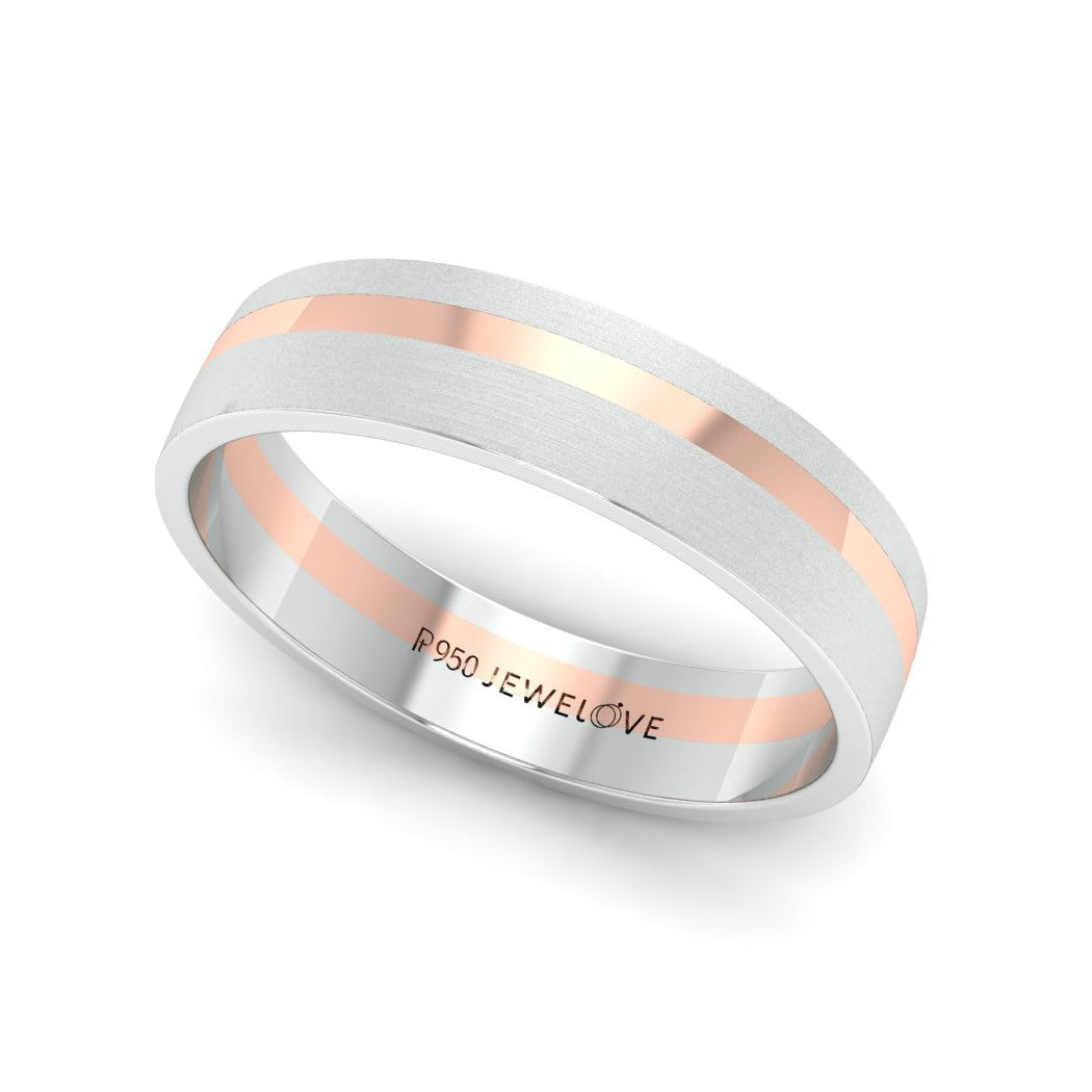 Platinum and 18K Rose Gold Men's Wedding Band – www.igorman.com