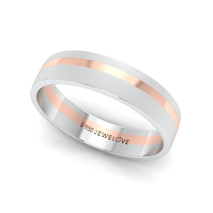 Platinum Ring with a Rose Gold Streak JL PT 1003