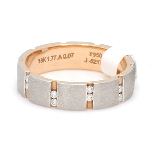 Platinum & Rose Gold Couple Rings with Diamond JL PT 1112