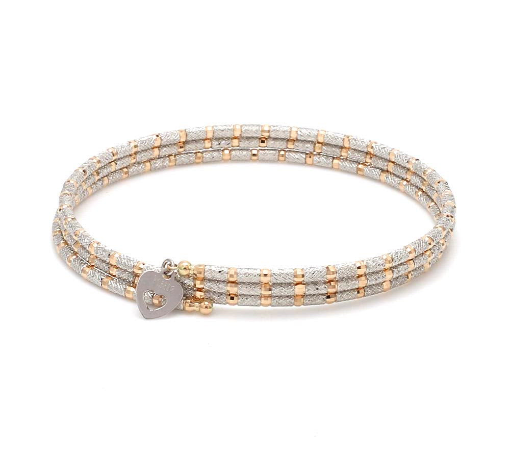 Unique Japanese Platinum & Rose Gold Bracelet for Women JL PTB 726