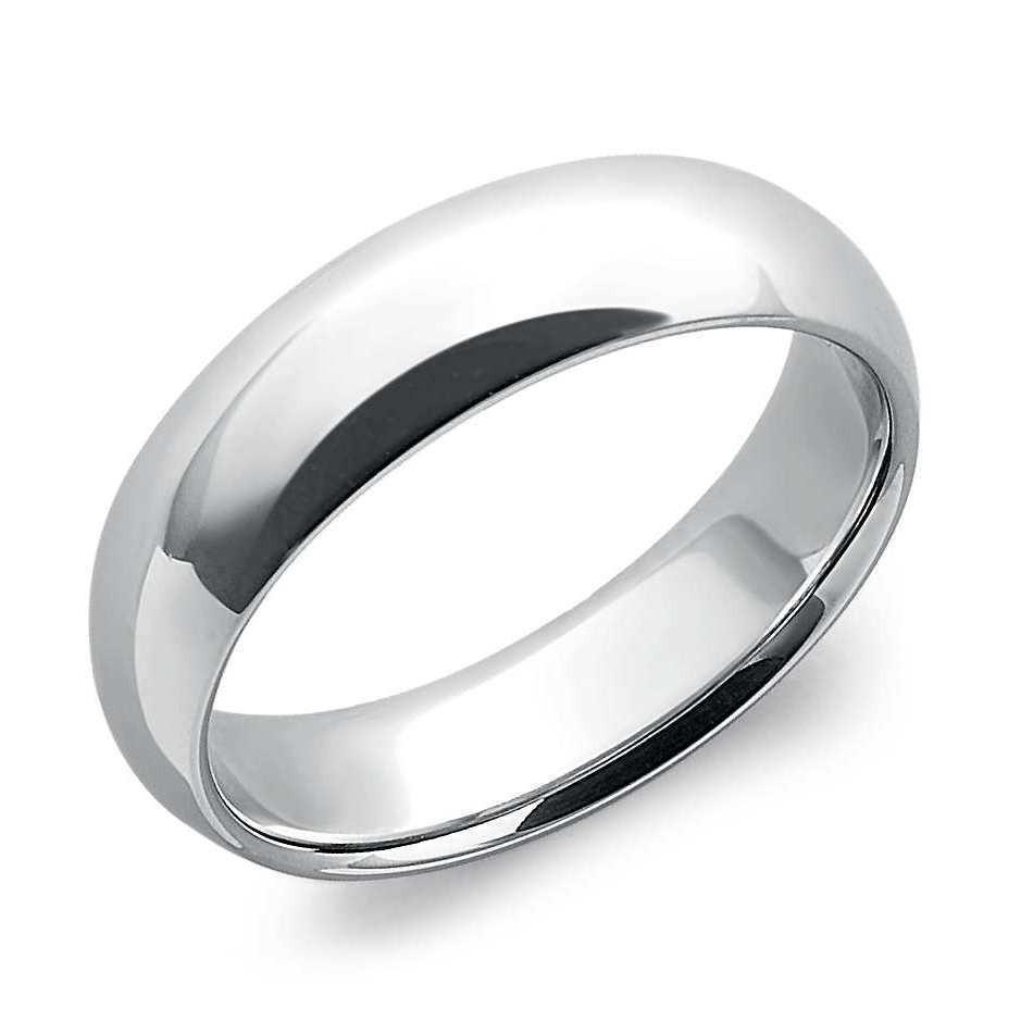 Platinum Premium Weight Court Profile Centre Groove Wedding Ring