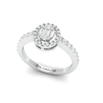 Load image into Gallery viewer, Oval Solitaire-Look Platinum Diamond Ring for Women JL PT 1004   Jewelove

