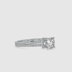 Load and play video in Gallery viewer, 0.50cts. Solitaire Platinum Diamond Split Shank Engagement Ring JL PT 0073
