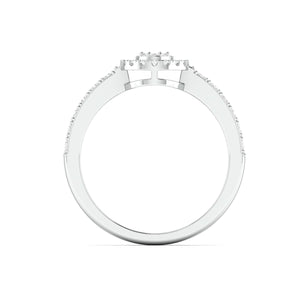 Oval Solitaire-Look Platinum Diamond Ring for Women JL PT 1004   Jewelove