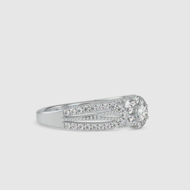 15-Pointer Designer Platinum Diamond Engagement Ring JL PT G-102