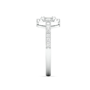 Oval Solitaire-Look Platinum Diamond Ring for Women JL PT 1004   Jewelove
