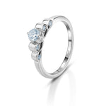 Load image into Gallery viewer, Designer Platinum Solitaire Ring with 0.30 cts. Solitaire for Women JL PT 1080  VVS-GH-Women-s-Band-only Jewelove
