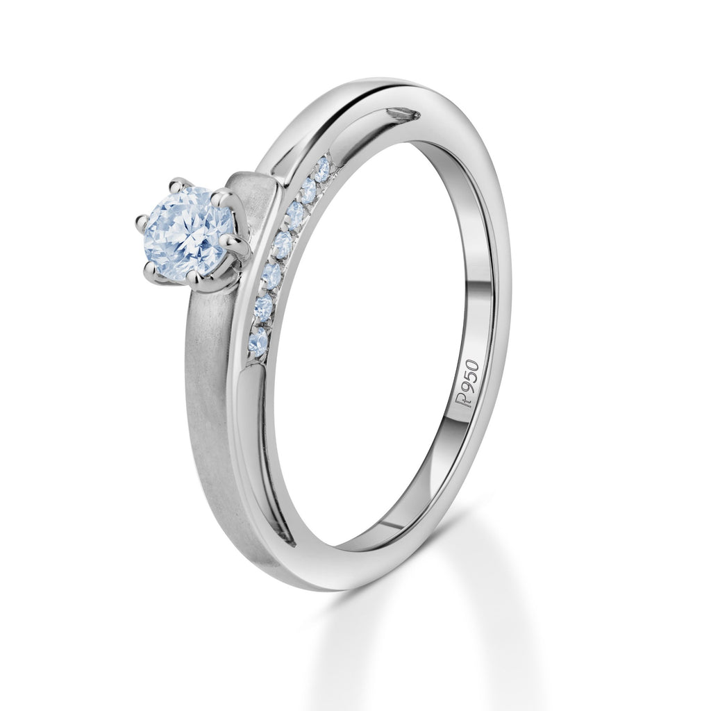 Platinum Diamonds Ring for Women JL PT 1095  VVS-GH-Women-s-Band-only Jewelove