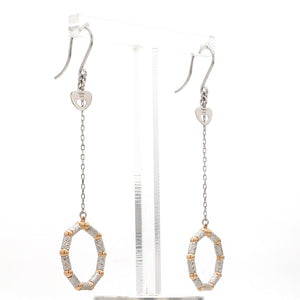 Japanese Platinum Earrings with Rose Gold for Women JL PT E 280   Jewelove.US