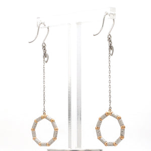 Japanese Platinum Earrings with Rose Gold for Women JL PT E 280   Jewelove.US