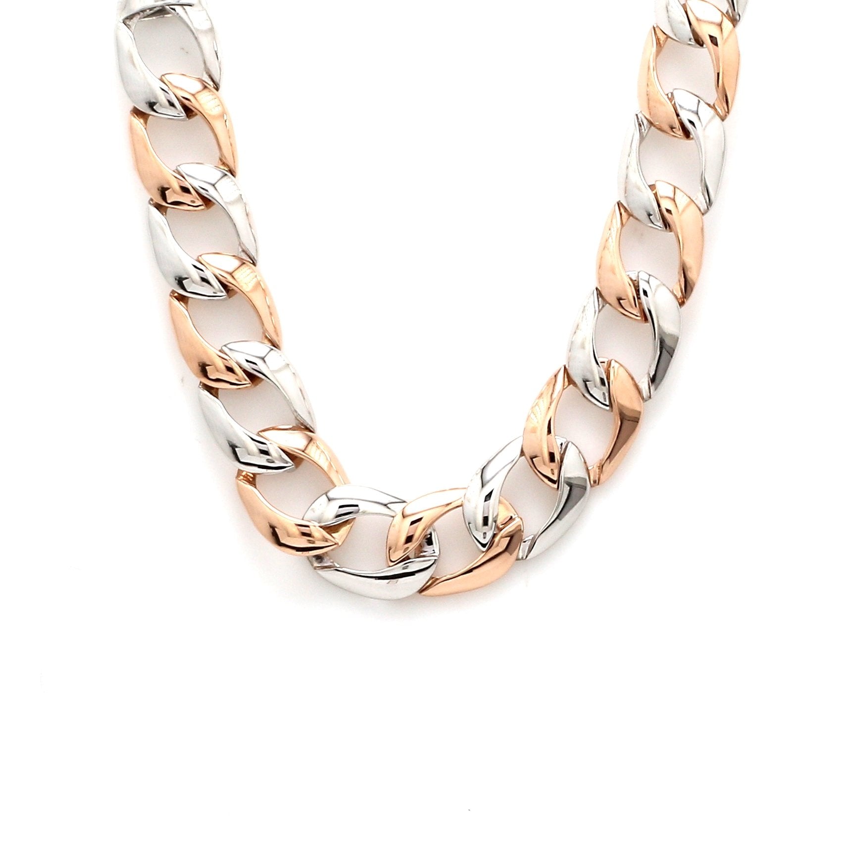 Heavy Platinum & Rose Gold Chain for Men JL PT CH 1003   Jewelove.US