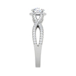 Load image into Gallery viewer, 0.50 cts Solitaire Single Halo Diamond Split Shank Platinum Diamond Ring JL PT RH RD 193   Jewelove.US
