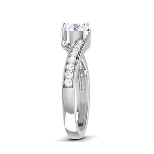 0.30 cts Solitaire Shank Diamond Platinum Ring JL PT RP RD 176   Jewelove.US