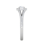 Load image into Gallery viewer, 0.50 cts Solitaire Double Halo Diamond Split Shank Platinum Ring JL PT RH RD 242   Jewelove.US
