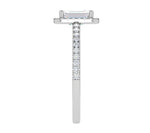 Load image into Gallery viewer, 0.70cts Emerald Cut Diamond Halo Diamond Shank Platinum Ring JL PT RH EM 120   Jewelove.US

