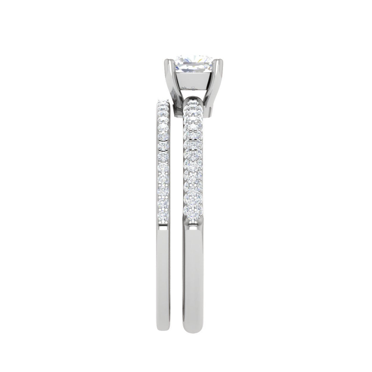 0.30 cts. Cushion Solitaire Diamond Split Shank Platinum Ring JL PT RP CU 199   Jewelove.US