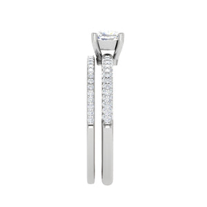 0.30 cts. Cushion Solitaire Diamond Split Shank Platinum Ring JL PT RP CU 199   Jewelove.US