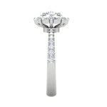 Load image into Gallery viewer, 0.50 cts Solitaire Halo Diamond Shank Platinum Ring JL PT RH RD 228   Jewelove.US
