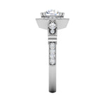 Load image into Gallery viewer, 0.70cts Solitaire Halo Diamond Shank Platinum Diamond Ring JL PT RH RD 155   Jewelove.US
