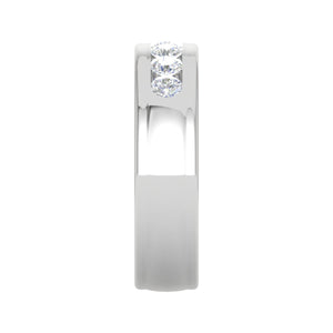 Platinum Ring with 7 Diamonds for Women JL PT MB RD 121   Jewelove.US