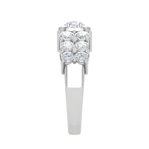 0.30cts Solitaire Halo Diamond Split Shank Platinum Ring JL PT 51776   Jewelove.US