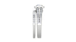 Load image into Gallery viewer, 0.50 cts Platinum Solitaire Square Halo Split Ring for Women JL PT RH RD 300   Jewelove

