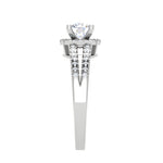 Load image into Gallery viewer, 0.30 cts. Solitaire Halo Diamond Split Shank Platinum Engagement Ring  for Women JL PT WB6017   Jewelove
