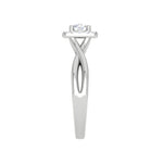 Load image into Gallery viewer, 0.30 cts. Solitaire Square Halo Diamond Twisted Shank Platinum Ring JL PT JRW1332MM   Jewelove.US
