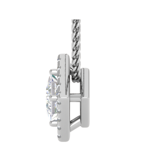 0.70 cts. Platinum Princess Cut Solitaire Pendant for Women JL PT P PF PR 112   Jewelove.US