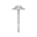 Load image into Gallery viewer, 0.50 cts. Cushion Solitaire Double Halo Diamond Shank Platinum Ring JL PT RH CU 147   Jewelove.US
