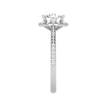 Load image into Gallery viewer, 0.30 cts Solitaire Halo Diamond Shank Platinum Ring JL PT REHS1480-B   Jewelove.US
