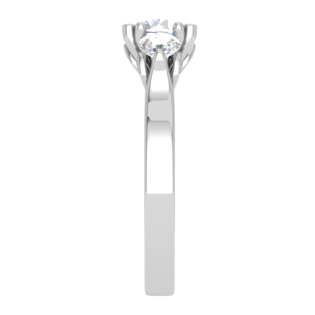 1 Carat Solitaire Diamond Accents  Platinum Ring JL PT R3 RD 140   Jewelove.US