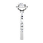 Load image into Gallery viewer, 0.70 cts Solitaire with Square Halo Diamond Shank Platinum Ring JL PT RH RD 108   Jewelove.US
