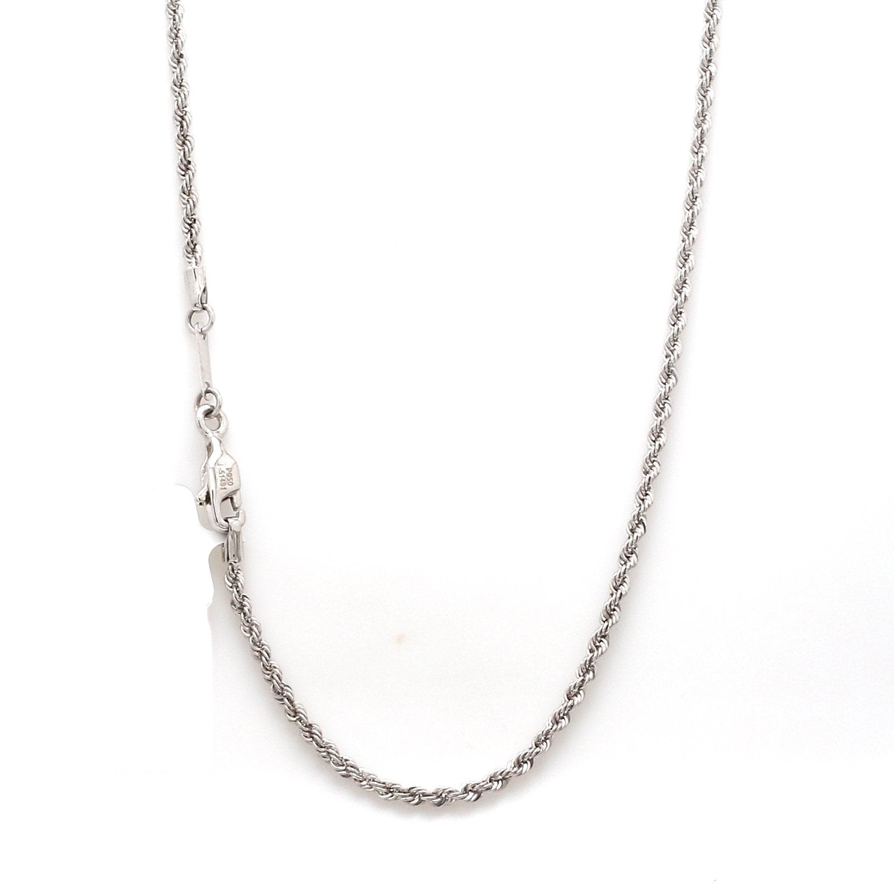 2.3mm Cordell Platinum Rope Chain JL PT CH 903   Jewelove.US