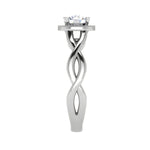 Load image into Gallery viewer, 0.50 cts Solitaire Halo Diamond Platinum Ring JL PT RH RD 209   Jewelove.US
