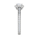 Load image into Gallery viewer, 0.50 cts Halo Diamond Shank Solitaire Platinum Ring JL PT RH RD 184   Jewelove.US
